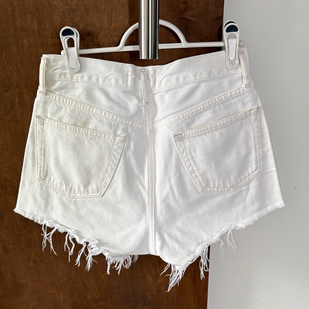 Agolde Cream Jean Shorts - Picture 3 of 3